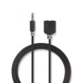 Kábel Jack 3,5mm konektor/Jack 3,5mm konektor 0,2m NEDIS CABW22100AT02