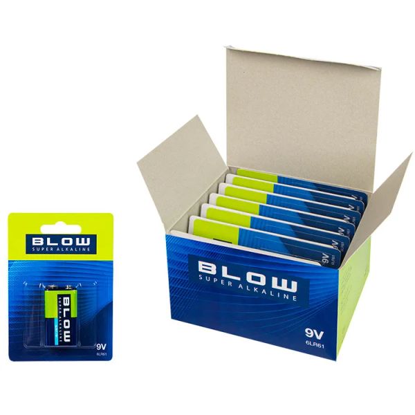 Batéria 9V (6LR61) alkalická BLOW Super Alkaline 10 ks/balenie