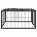 vidaXL Ohrádka pre psov 4 panely čierna 100x50 cm práškovaná oceľ