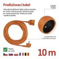 Predlžovací kábel 1 zásuvka 10 m EMOS P01110