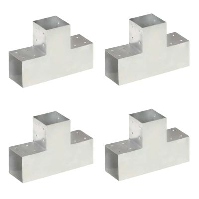 vidaXL Trámové spojky 4 ks v tvare T 101x101 mm pozinkovaný kov