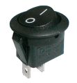 Prepínač kolískový okruhly  2pol./2pin  ON-OFF 250V/6A čierny