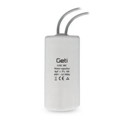 Kondenzátor rozbehový motorový 8uF 450V GETI GMC 08C