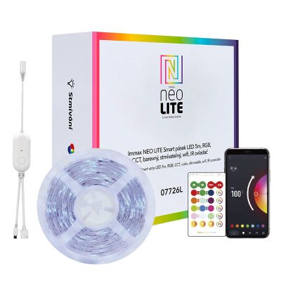Smart LED pásik 12V IP65 24W RGB IMMAX NEO 07726L 5m WiFi Tuya