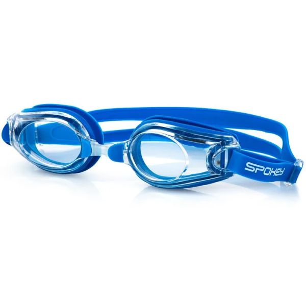 Spokey BARRACUDA Plavecké okuliare modré – Anti-Fog, UV ochrana, silikónový pásik