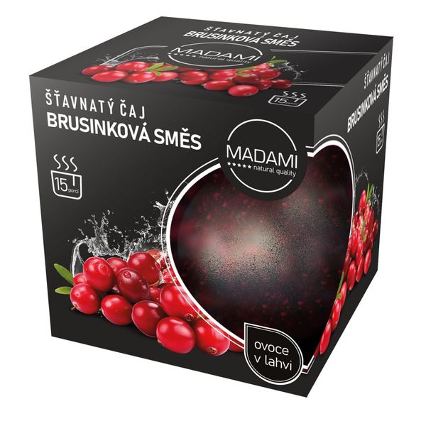 Brusnicová zmes 500 g: šťavnatý čaj