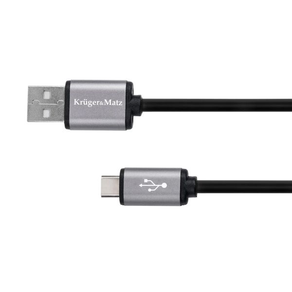 Kábel KRUGER & MATZ KM1239 Basic USB/USB-C 1m Black
