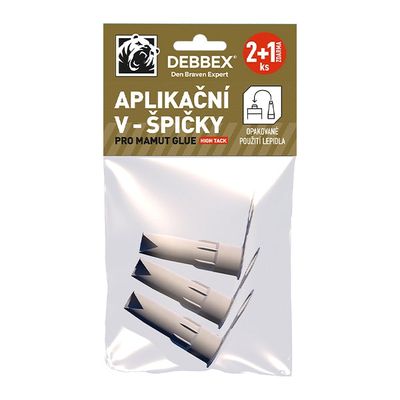 Aplikačné V-špičky pre lepidlá MAMUT GLUE DEBBEX 3ks