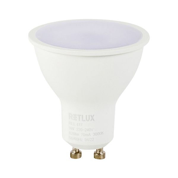 Žiarovka LED GU10 9W biela teplá RETLUX RLL 417