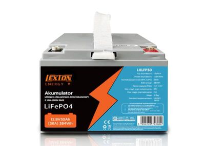 LiFePO4 12,8V 30Ah batéria LEXTON LXLFP30 s BMS