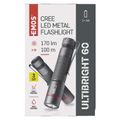 CREE LED kovové svietidlo Ultibright 60, 170lm, 1xAA