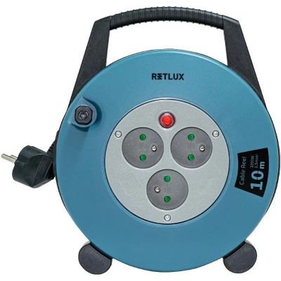 Predlžovací kábel na bubne - 3 zásuvky 10 m RETLUX RPC 54