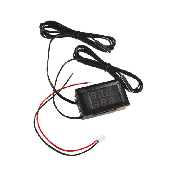 Digitálny teplomer mini DC 4V-28V s dvojitým displejom a kovovým snímačom teploty NTC