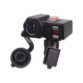 Nabíjačka USB STU 34701 s voltmetrom a CL zásuvkou na motocykel
