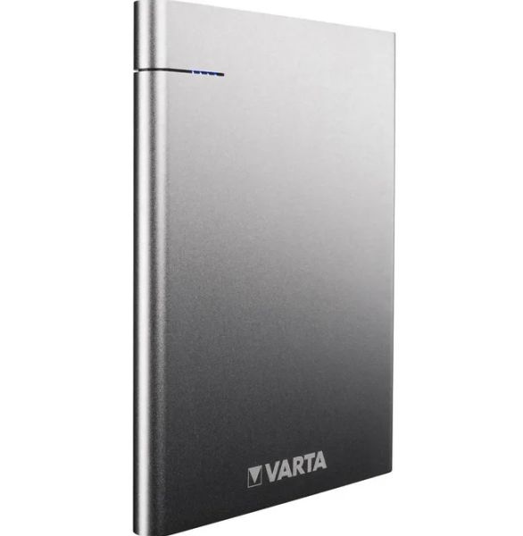 Powerbanka Varta Portable Slim, Li-Pol 12000 mAh, strieborná
