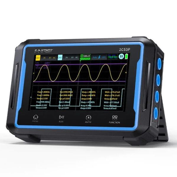 Osciloskop, funkčný generátor a multimeter FNIRSI 2C53P, 50MHz