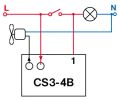 Časový spínač ELEKTROBOCK CS3-4B pre ventilátory s oneskorením bez nulového vodiča