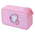 Trojposchodové puzdro na ceruzky BAAGL Hello Kitty Sweet Leopard
