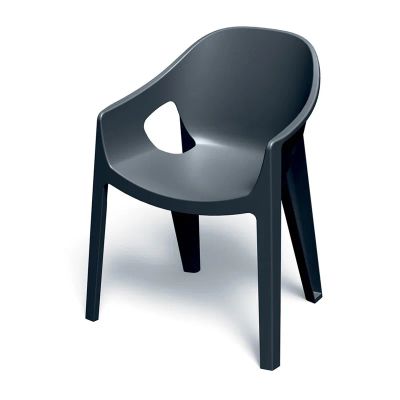 Stolička záhradná PREMO 650x560x825 mm - uhoľná
