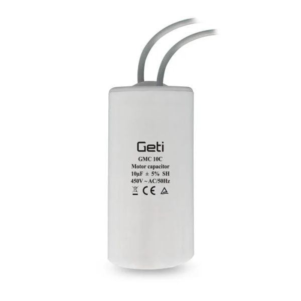 Kondenzátor rozbehový motorový 10uF 450V GETI GMC 10C