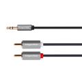 Kábel Jack 3.5mm stereo/2x Cinch 1,8m KRUGER & MATZ KM1214 Basic