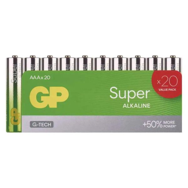 Batéria AAA (R03) alkalická GP Super 20ks