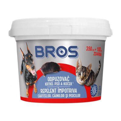 Odpudzovač krtkov, psov a mačiek BROS 350ml + 100ml zadarmo