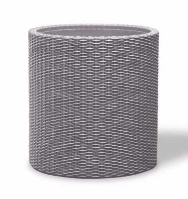Kvetináč KETER Cylinder M Silver Grey