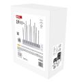 LED svietnik strieborný, 28,5 cm, 3x AA, vnútorný, teplá biela, časovač