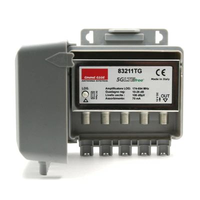 Anténny predzosilňovač Emme Esse 83211TG, na stožiar, 5G, 1xlog(DAB+UHF), +25dB