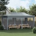 vidaXL Skladací párty stan s bočnými stenami 3x6 m antracitový