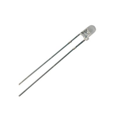LED  3mm  žltá (590nm), svietivosť 2500 mcd, 30 °, číra, IF = 20 mA, VF = 2.2.V