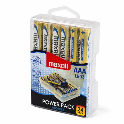 Batéria AAA (R03) alkalická MAXELL Power Pack 24ks