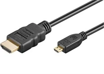 PremiumCord Kábel HDMI A-HDMI micro D, 1m