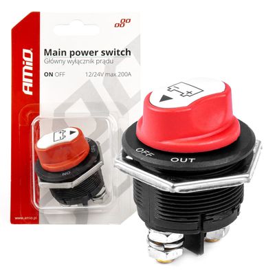 Odpojovač batérie 12V 24V 200A AMiO-03027
