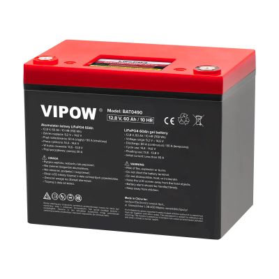 Batéria LiFePO4 12,8V 60Ah VIPOW BAT0490 s BMS