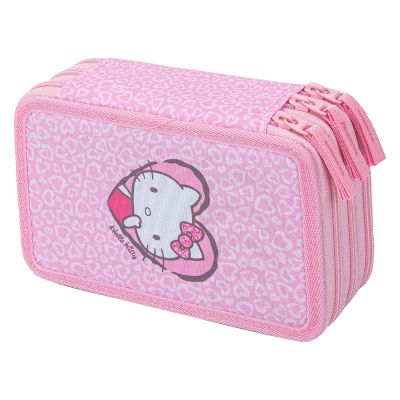 Trojposchodové puzdro na ceruzky BAAGL Hello Kitty Sweet Leopard