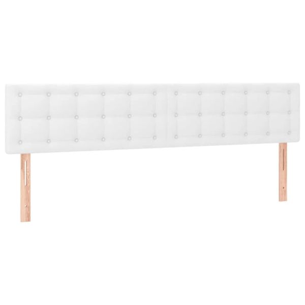 vidaXL Čelá postelí biele 160x5x78/88 cm umelá koža