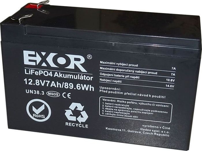 LiFePO4 12,8V 7Ah batéria EXOR LFP R925