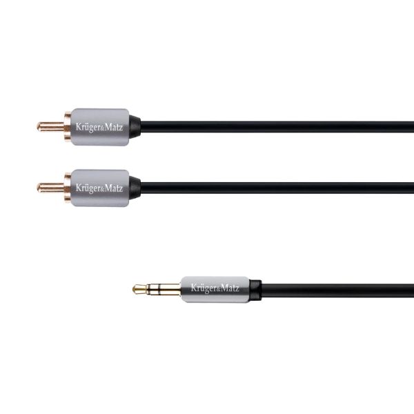 Kábel Jack 3.5mm stereo/2x Cinch 1,8m KRUGER & MATZ KM0310