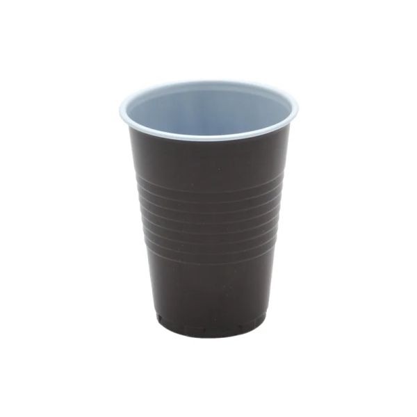 Plastový pohár na kávu 180ml hnedo/biely (100ks)