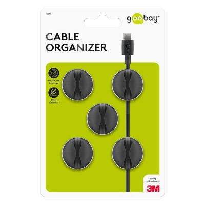 Organizér na káble GOOBAY 95040 5 ks Black
