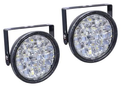 Svetlá denného svietenia okrúhla 18 LED/12V