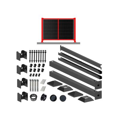Konštrukcia plota pre 1 solárny panel