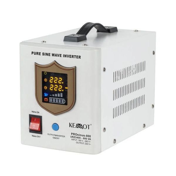Zdroj záložný KEMOT PROsinus-800 12V 230V 800VA 500W White