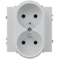 Dvojitá zásuvka DPM MOXY MOX1029W, biela