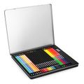 Pastelky trojhranné EASY Creative klasické a obojstranné 24ks / 36 farieb v kovovej krabičke
