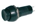 Prepínač tlačidlo okrúhle OFF-(ON) 250V/1A čierne