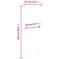 vidaXL Bočná markíza na balkón 60x250 cm, hnedá