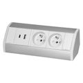 ORNO OR-GM-9039/W-G Zásuvka rohová s USB